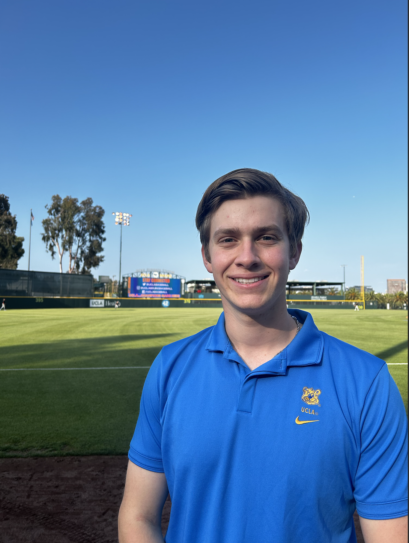 JJ Svenson at UCLA baseball field